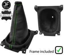 GR?N NAHT LEDER HANDBUCH SCHALTSACK+KUNSTSTOFFRAHME F?R KIA RIO 2001-2005