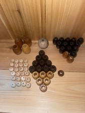 Lot Of 60 Various Macrame Wooden Beads