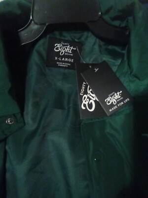 EIGHTY EIGHT MEN XL GREEN LA CALIFORNIA HOLLYWOOD LIFESTYLE Snap Windbreaker NEW