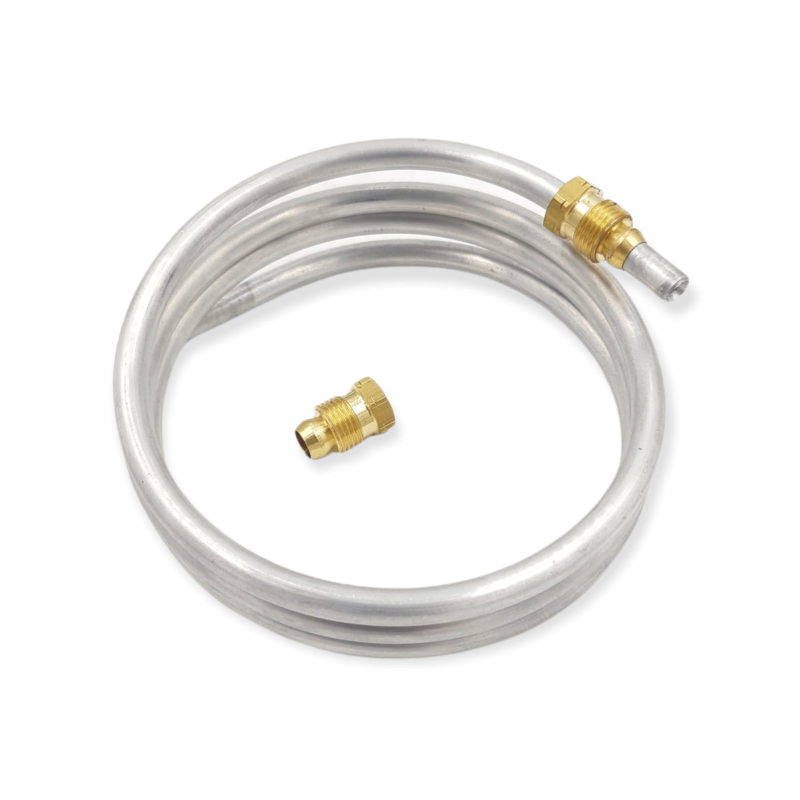 Tubo Carico Lavatrice In Acciaio Con Curva FF 3/4"x3/4" X 200 Cm 785803AI200 - Officina Idraulica - Foto 4