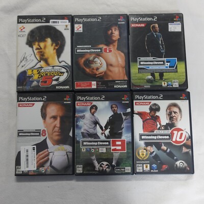 Konami Winning Eleven Set of 6 (5,6,7,8,9,10) Sony PS2 Soccer Game Used Japan 