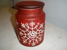 NEW Rite Aid Home Red Snowflake Candle 18 oz
