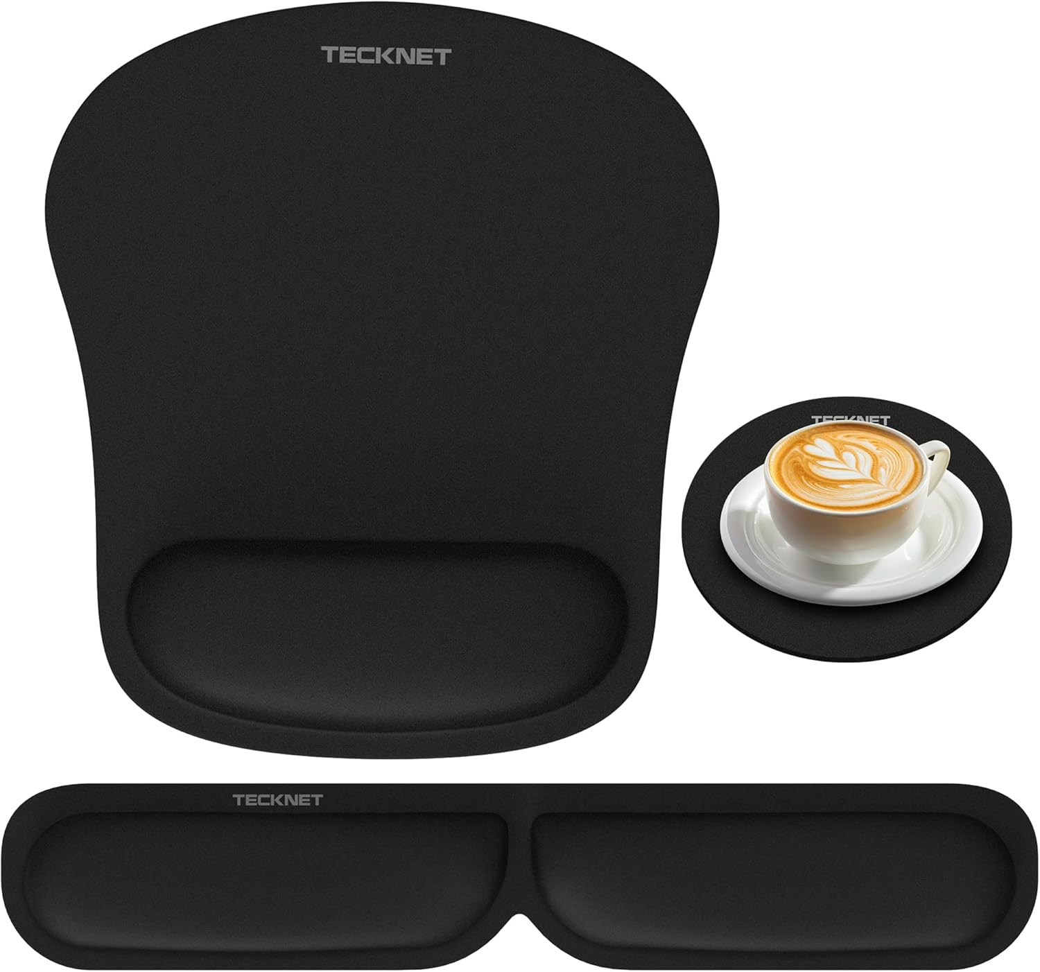 Ergonomic 3-in-1 Mouse Pad with Memory Foam Wrist Rest for Keyboard & Mouse Support-image