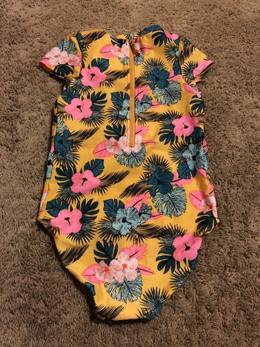 ART CLASS L 10/12 Swimsuit Short Sleeve Back-Zip One Piece SUN PROTECTION Z22 - Picture 3 of 9