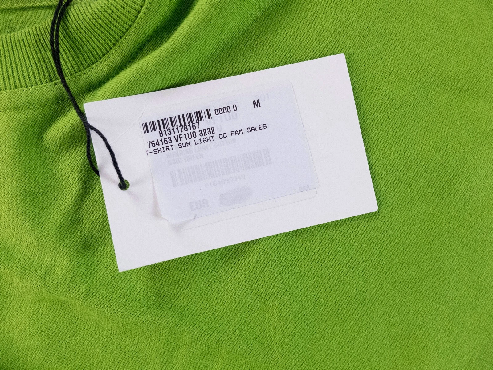 T shirt BOTTEGA VENETA Sunrise cotone verde tinta unita taglia media autentica nuova con etichetta