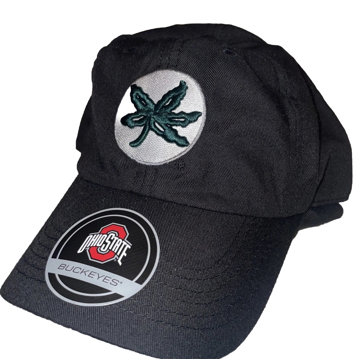New Ohio State Buckeyes Hat OSU Buckeye Leaf Relaxed Fit Adjustable Cap  Black