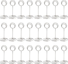 24 Pack 3.35 Inch Table Number Holder Place Card Wire Photo Holder Picture Name