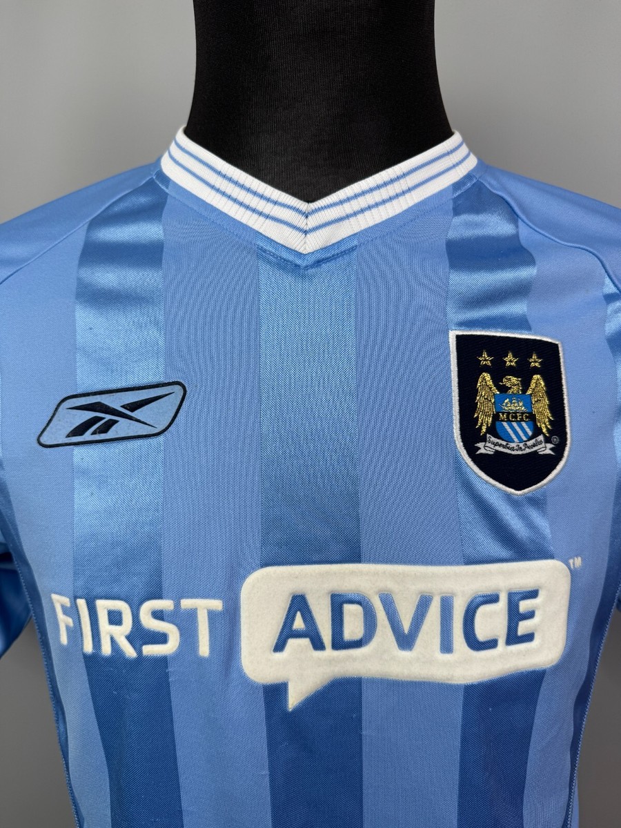 MANCHESTER CITY 2003 2004 ANELKA HOME SHIRT FOOTBALL SOCCER REEBOK