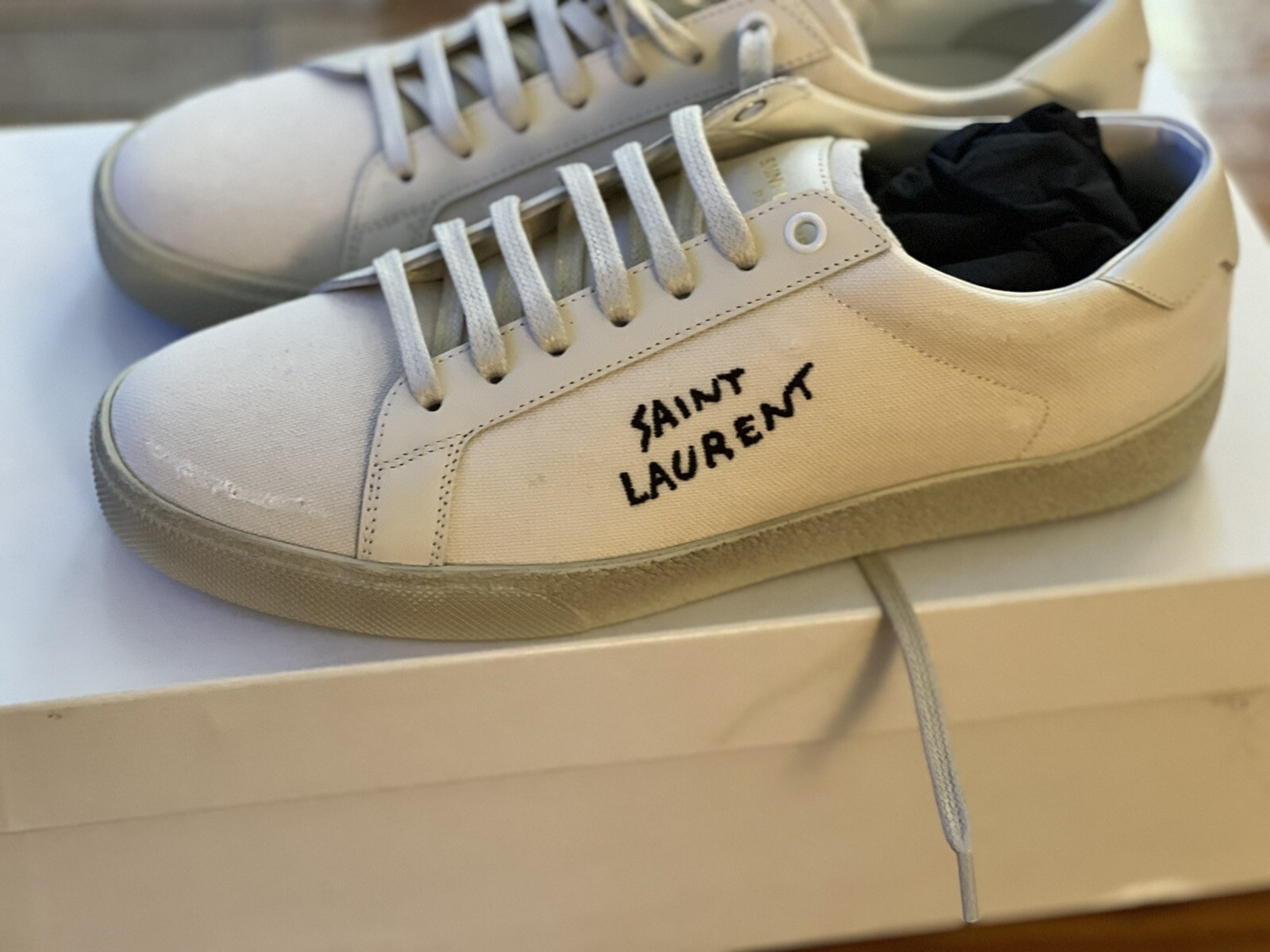 Taglia 7 EU 40 Yves Saint Laurent Court classico bianco unisex