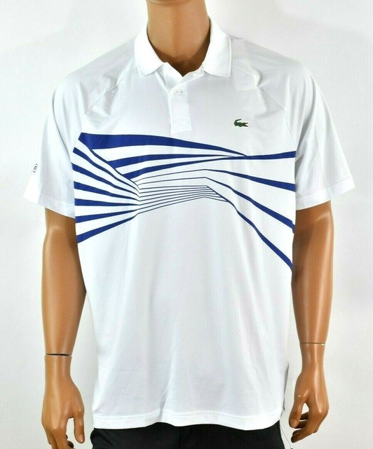 Lacoste Sports Mens White Polo Shirt New XXL Logo Novac ...