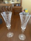 Set of 2 CRISTAL D'ARQUES-DURAND Champagne Flutes Vincennes Wedding Heirloom 10" — photo 2