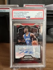 Terance Mann 2019-20 Prizm RC #296 Base Autograph SP Auto Clippers PSA 9/10 🔥🔥