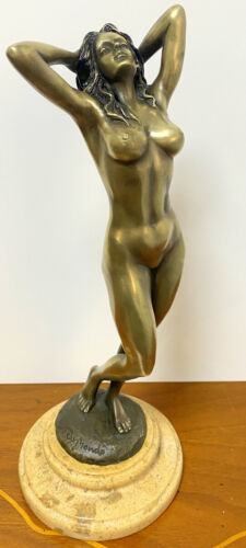 Figura de bronce - Estiloso desnudo de bronce firmado por Raymondo numerado en base de Marnor - Imagen 1 de 11