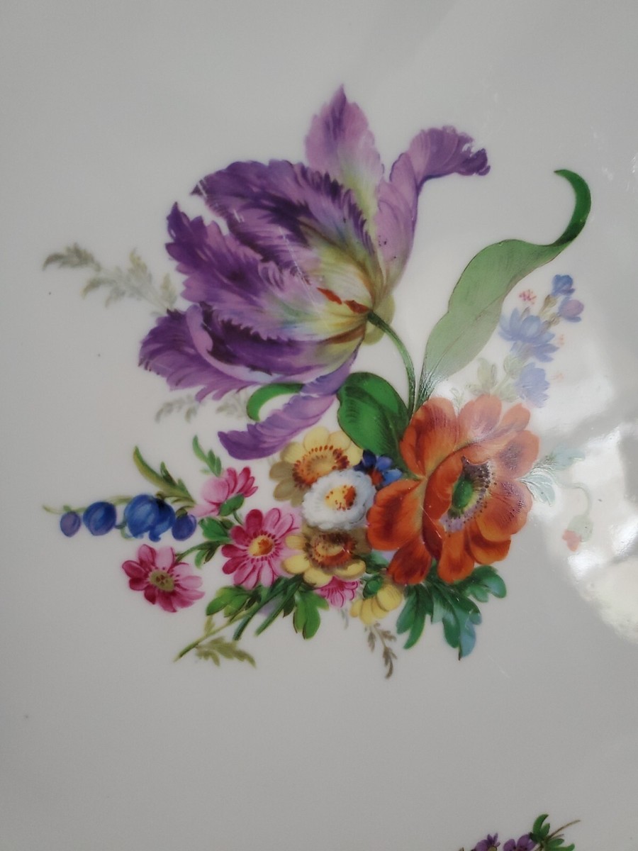 Exquisite RICHARD GINORI Italy Hand Painted Porcelain Tray flowers