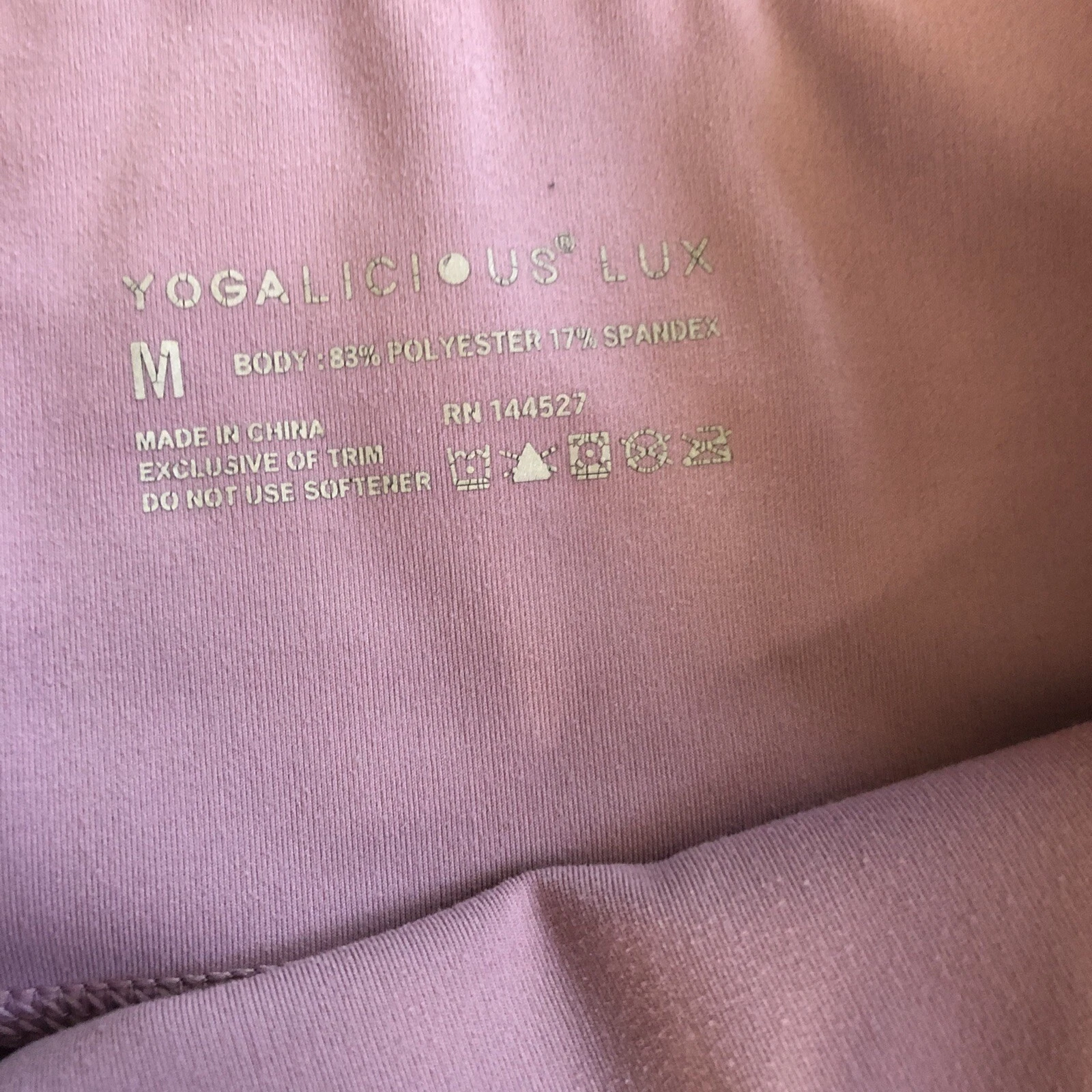 yogalicious lux high waist cropped orchid haze mauve leggings