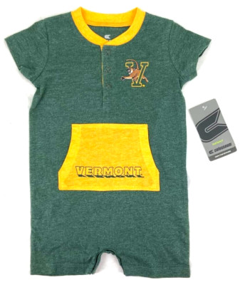 New Vermont Catamounts UVM Colosseum One Piece Outfit baby Infant 6-12 MO