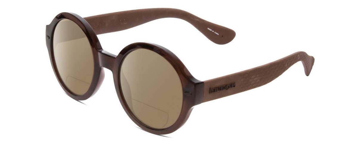 Havaianas FLORIPA/M Round Polarized BI-FOCAL Sunglasses in Brown