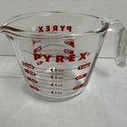 Pyrex 8 oz. Glass Measuring Cup 1 Cup Size 250ml Red Lettering