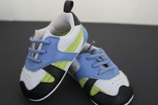 Infant Baby SNEAKER Crib Shoes Blue/White/Green/Black Size 1 fits 0-3 M