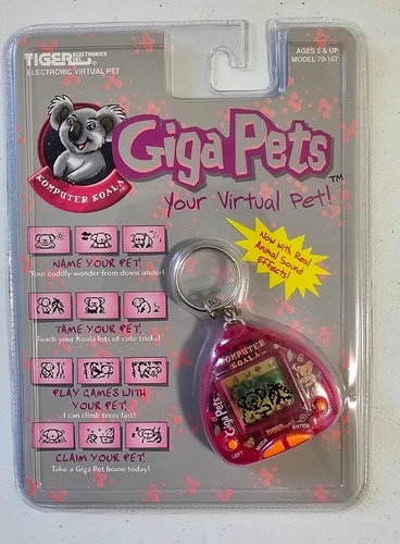 1997 New Sealed Giga Pets Komputer Koala Virtual Nano Pet with Real Koala sound