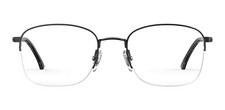 Safilo Elasta E7242 Black 284 Semi Rim Metal Optical Eyeglasses Frame 52-20-140
