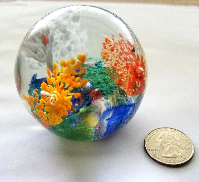 Vintage 61mm (2.40") Blown Glass Paperweight Orb eBay