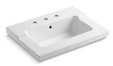 Kohler K-2979-8-0 Tresham White 25 7/16" Drop In Vanity Top only Sink 8" Centers