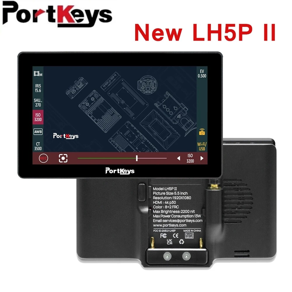 Portkeys LH5P II 4K Wireless Camera Monitor 5.5inch HDMI