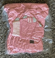 Kids Winter Hat & Gloves Set Pink Warm Knit Beanie Mittens Age 8-15 Yafeite New