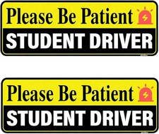 3PCS Student Driver Magnet for Car, Reusable Magnetic Bumper Sticker Set, Driver
