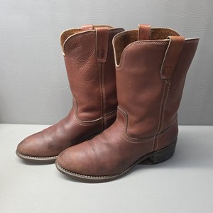 Brown Oiled Leather Western Boots Sz 11D s-l400.jpg main image 3