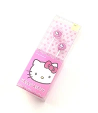 2009 Sanrio Hello Kitty KT-E100/P Rare Pink Earbuds Wired Stereo Earphones New