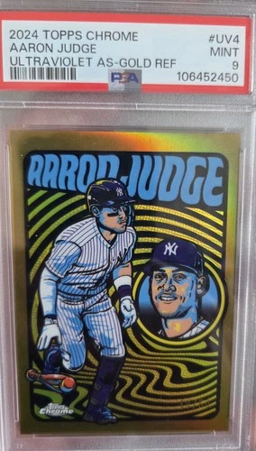 2024 Topps Chrome - Ultraviolet All-Stars Aaron Judge #UV-4 Gold Refractor PSA 9