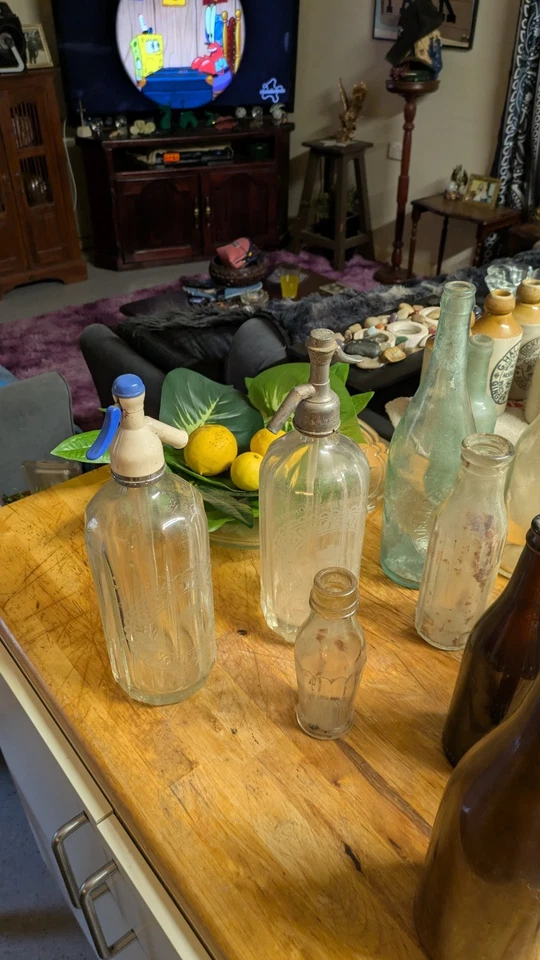 Antique Vintage 3x Clay Ginger Beer Bottles  G Hall and sons Norwood SA  - image 2 of 4