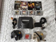 Nintendo 64 N64 Console Bundle Goldeneye Perfect Dark etc & 2 Controllers