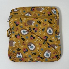 Crochet Knit Hook Organizer Travel Snap Case Yellow Cute Hedgehog Yarn Craft