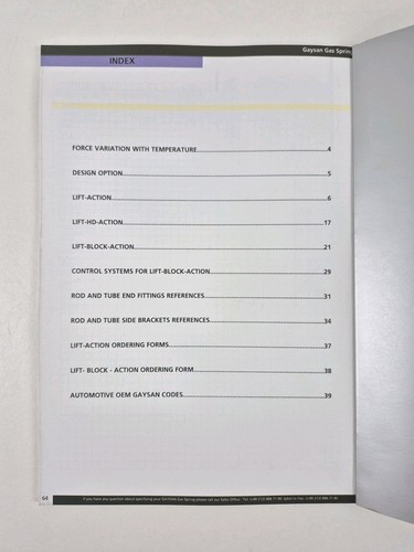 Gaysan '06 GAS SPRINGS PISTON Life Improving Technology Service Manual Catalog - Picture 3 of 13