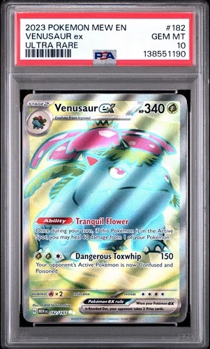 Pokemon 151 Venusaur Ex 182/165 Ultra Rare - PSA 10