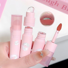 3Pcs Lipstick Set, 2 in 1 Blush Matte Lip Cream, Waterproof Long Lasting Lip Glo