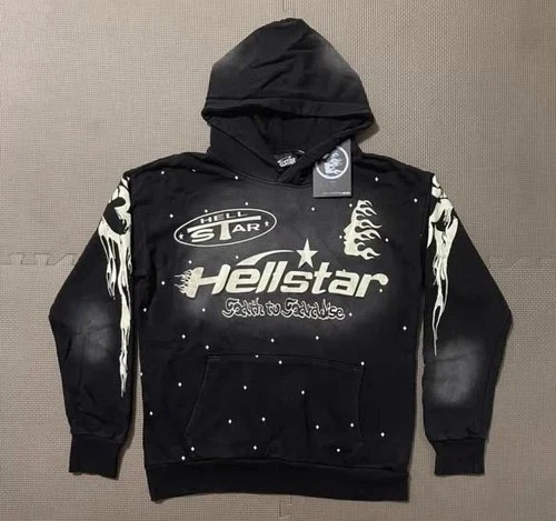 Hellstar Retro Washed .  Hoodie  Casual Hoodie SIZE S-M-L-XL      FREE SHIPPING  - product listing photo