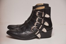 Toga Pulla UK 5 / EU 38 Black Leather Ankle Western Buckle Boots
