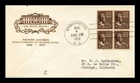 US COVER ANDREW JCKSON PRESIDENTIAL SERIES FDC SCOTT 812 BLOCK OF 4 HF CACHET