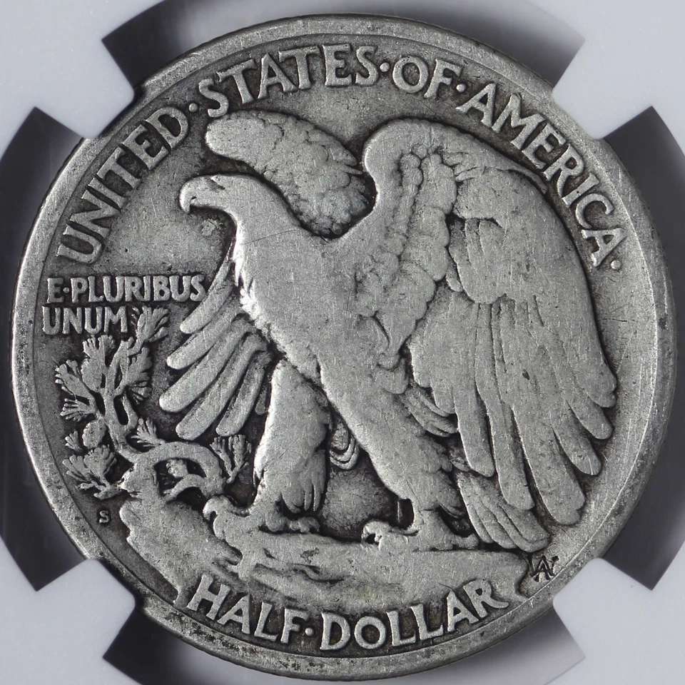 1921-S Walking Liberty Half Dollar NGC F12 Key Date AZNLX - Image 3 of 3