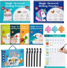Magic Grooved Writing Practice, Tiny Thinkers Reusable Indented Handwriting Prac