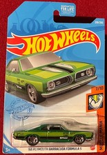 HOT WHEELS '68 PLYMOUTH BARRACUDA FORMULA S GREEN 239/250. SEE COMBINED OFFERS!