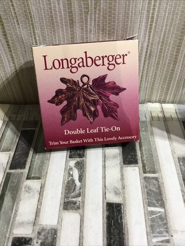 Longaberger Double Leaf Basket Tie-On 73393 Fall 2000 Edition - Afbeelding 1 van 3