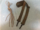 WW2 US Military OD Canvas Carry Strap w Swivel Buckles & 2 Pr M38 Legging Laces