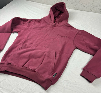 Comfrt Minimalist Hoodie Womens Oversized Soft Fleece Pullover Berry Size XS