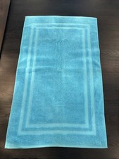Martex Westpoint Pepperell Bathmat Made In USA Cotton Light Blue 35.5” X 22” NEW