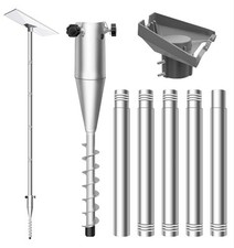 Gen 3 Pole Mount For Starlink Mounting Kit W/ 5 Poles Alloy Adapter In Yard Lawn